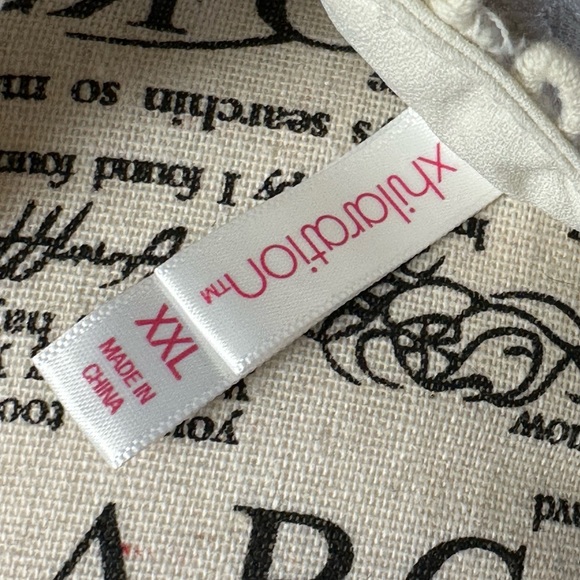 Xhilaration Cold Shoulder Top Victorian Style Lace & Embroidered Plus Size XXL - Picture 15 of 16